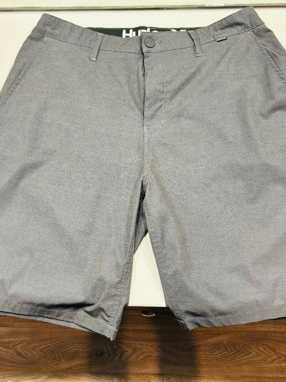 Hurley Men's Black Hybrid Walk Shorts 38 Stretch Performance Casual